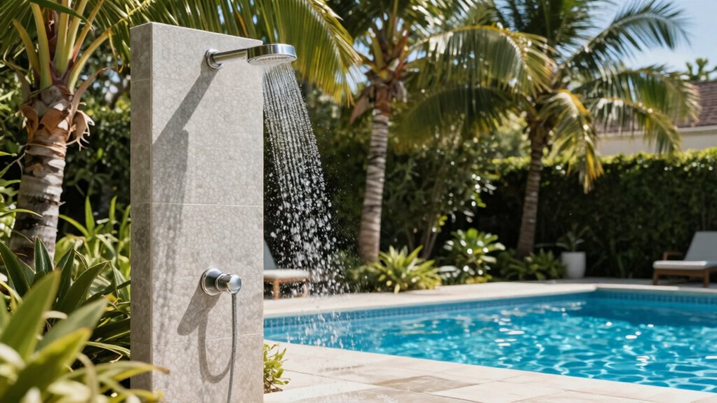 enhance hygiene with outdoor showers