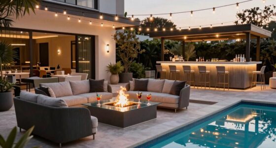 enhancing pool entertaining space