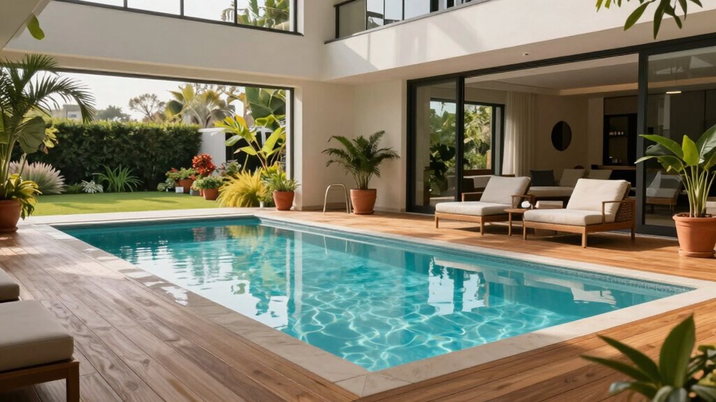 indoor outdoor pool integration