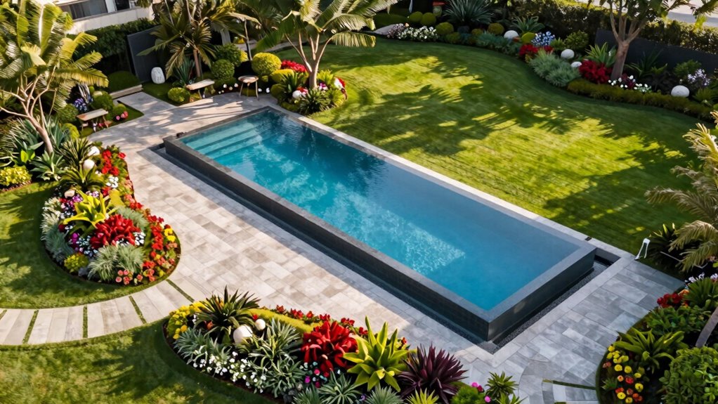 integrate pool with landscape