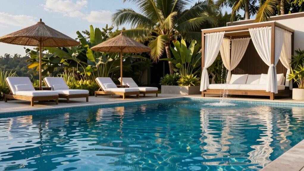 luxury tropical pool retreat