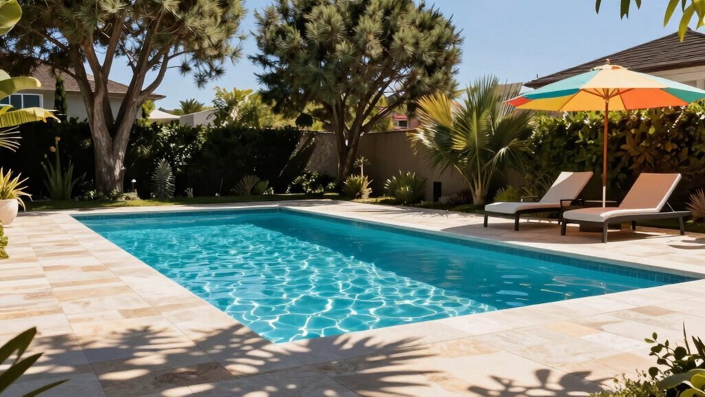 optimal sunlit pool orientation