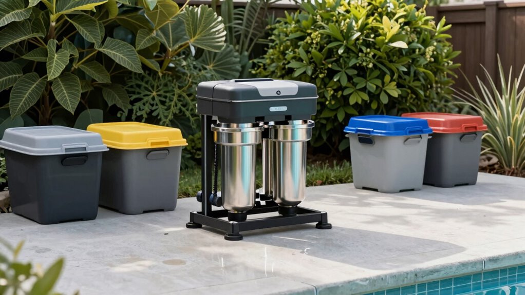 organize pool equipment neatly