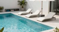 organized pool accessory storage