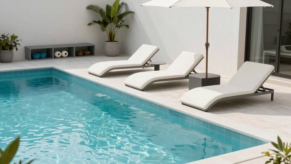 organized pool accessory storage