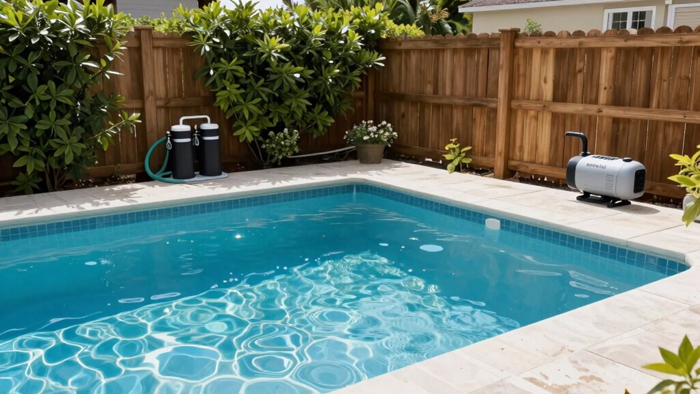 organized safe pool equipment