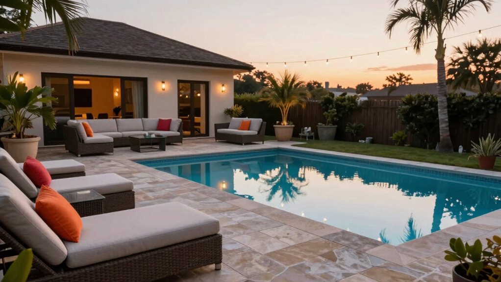 outdoor pool area enhancement