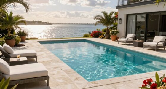 outdoor pool seating areas