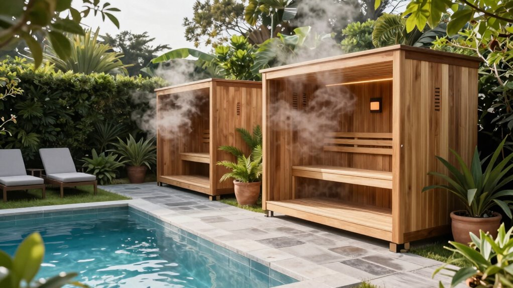 outdoor wellness pool area