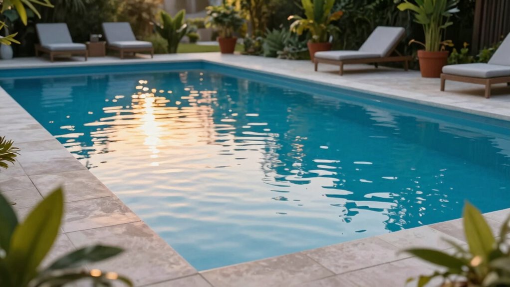 pool ambiance and tranquility