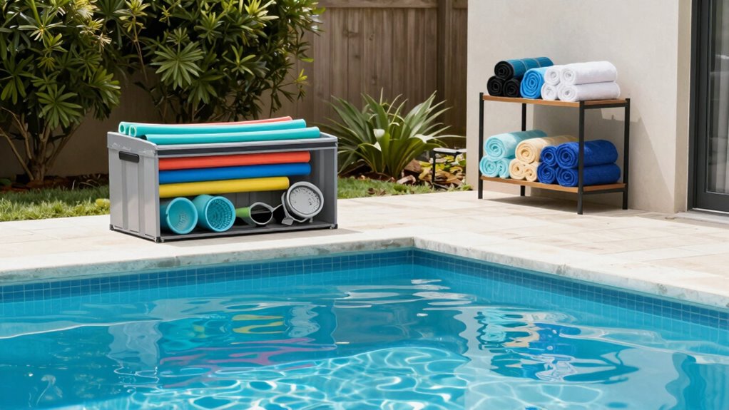 pool gear storage solutions
