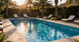 pool sunlight and shade