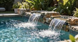 pool waterfalls increase ambiance