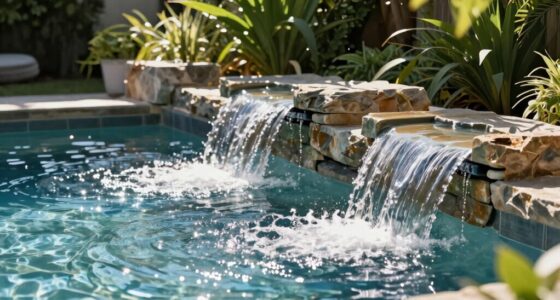 pool waterfalls increase ambiance