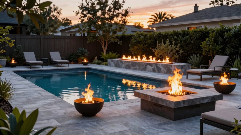 poolside fire feature planning