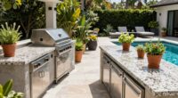 poolside kitchen traffic flow