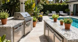 poolside kitchen traffic flow