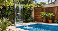 poolside outdoor shower planning