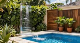 poolside outdoor shower planning