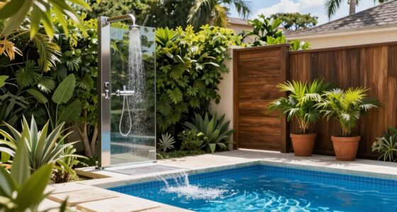 poolside outdoor shower planning