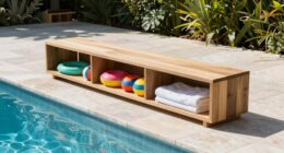 poolside storage organization