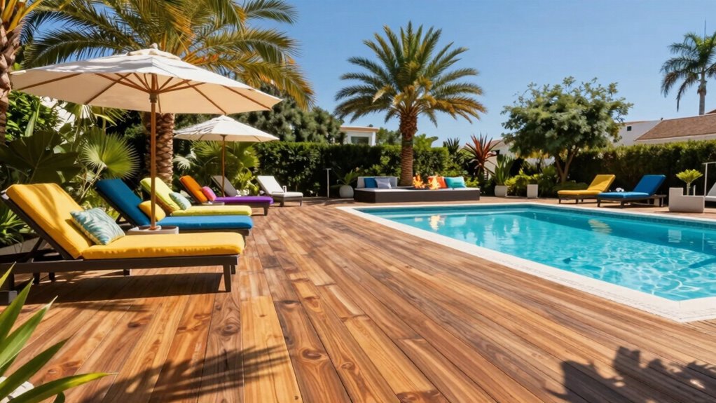 safe comfortable pool decking