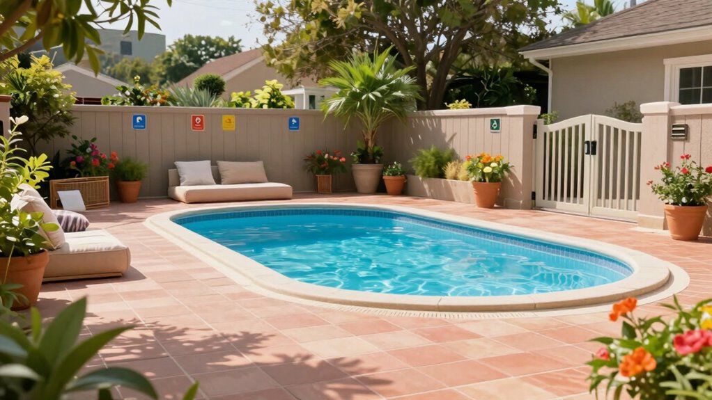 safe maintained landscaped pool