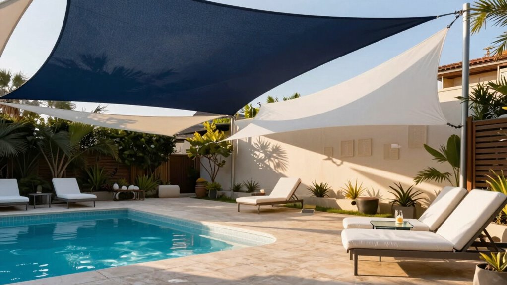shade sails improve pool comfort