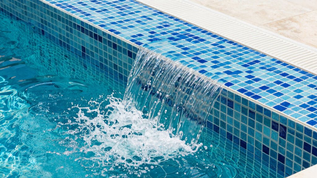 waterline tile enhances pool aesthetic