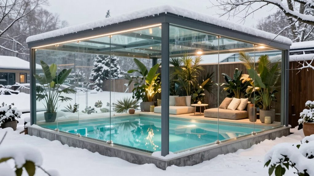 year round versatile pool enclosure