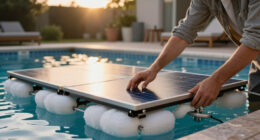 Floating Solar PV on Foam with Air Bubblers