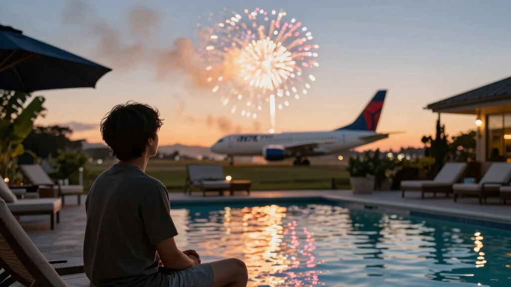 Firework Strike Delta Flight 1076