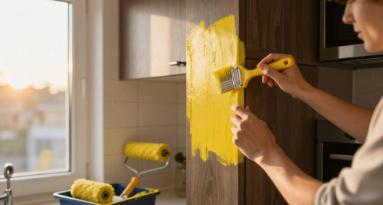 She Used Paint To Transform These Dark Kitchen Cabinets