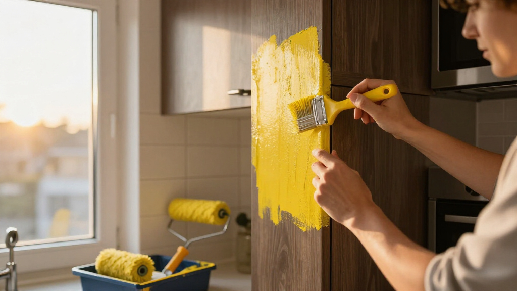 She Used Paint To Transform These Dark Kitchen Cabinets