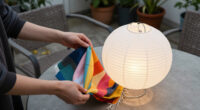 She Draped A Scarf Over IKEA’s Paper Lantern, And It Looks Custom