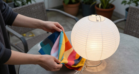 She Draped A Scarf Over IKEA’s Paper Lantern, And It Looks Custom