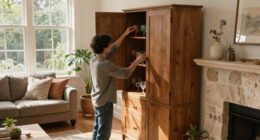 A Wall Of Cabinets Did More Than Add Storage To This Living Room