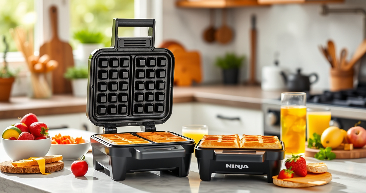 Bright Summer Waffle Creations with Ninja Belgian Waffle Maker Pro