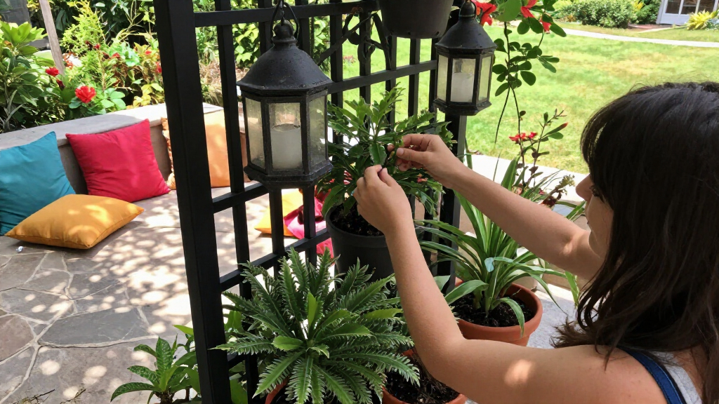 Zooey Deschanel's Black Trellis Is A Beautiful Addition To Her Terrace – And There's A Reason To Copy It