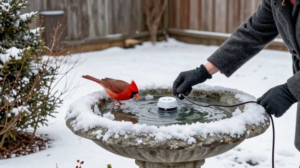 Your Bird Bath Needs More Than Fresh Water In Winter – These Tools Will Keep It Ice-Free For Visiting Wildlife